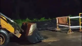 Goan Reporter:: A coal-carrying truck overturned at warra, Curchorem, after a sudden road collapse 