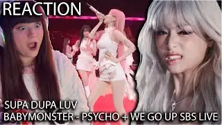 BABYMONSTER - клип ‘PSYCHO’ + WE GO UP + PSYCHO♬ SBS LIVE + реакция на клип ‘SUPA DUPA LUV’