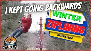 Winter Ziplining In Wisconsin Dells & Golf Course Restaurant Review🍴