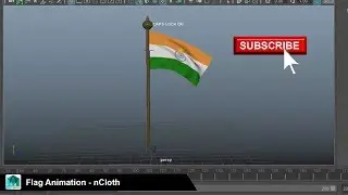 Maya 3d 2017 ncloth flag animation tutorial ll