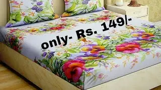 #Flipkart Microfiber 3D Floral Printed Bedsheet || Affordable online Bedsheet ||