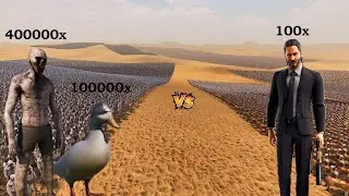 100 JOHN WICK vs 400,000 Zombies & 100,000 Battle Ducks &ndash; Ultimate War!