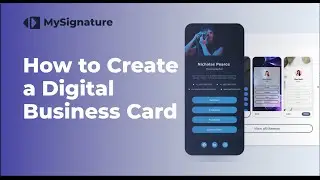 How to create a digital business card with Mysignature