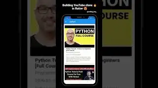 Building YouTube Clone🎃 In Flutter !🔥