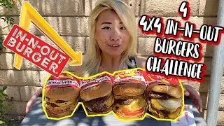 4 4x4 In-N-Out Burger FOOD CHALLENGE #RainaisCrazy by Matt Stonie
