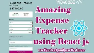 Amazing Expense Tracker using React JS (usecontext and usereducer hook)