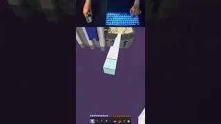 Clean Bridging & Clutching | HANDCAM #shorts #minecraft #hypixel #bedwars #bridging #tellybridge