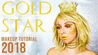 GOLD STAR MAKEUP TUTORIAL ⭐️ DAY 18 ⭐️ | BEELUXURY 🎄