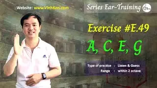 #E49_ Daily eye and hand-free Ear Training exercises _ A C E G _ I IV V I _ C major 2 octaves
