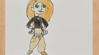 How to draw Kim possible/Kim possible drawing //Self draw, drawing videos