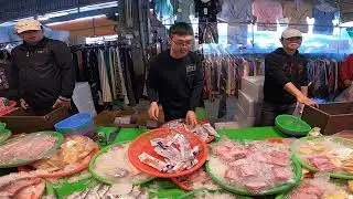 南部唯一獨家 只有士官長在賣一口鮑魚 安南果菜市場 怡安路102號 士官長海鮮叫賣 海鮮拍賣 叫賣哥 seafood auction