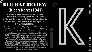 Citizen Kane (1941) Criterion Collection #1104 Blu-ray 4K review