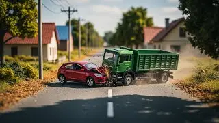 Mini Toy Crash on Village Road 🚗🚚 |  Accident & Recovery | JCB Rescue Action Compilation 