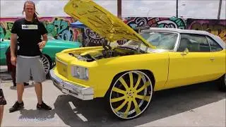 WhipAddict: ShopLyfe's Yellow 75' Chevrolet Caprice Vert on Forgiato Concavo 30s, 632 Big Block