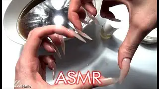 АСМР ДЛИННЫЕ НАТУРАЛЬНЫЕ НОГТИ ВАННОЧКА ДЛЯ РОСТА НОГТЕЙ | ASMR LONG NAILS NATURAL