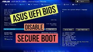 How to disable the secure boot on a ASUS BIOS