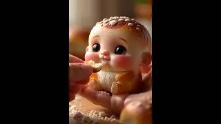Baby Bread ASMR 🥖🤍 | Soft Chewing Sounds #shorts #youtubefeed #asmr #ytviral