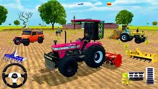 🛑SONALIKA🚜, FARMTREC🚜 ,TRACTOR (THAR🚘) HORSE 🐎 FARMING 3D GAMING VIDEO #trending #viralvideo 