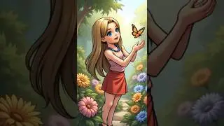 Lina and the Talking Butterfly | English story for kids | Bed time story #ai #trending  #tofujam