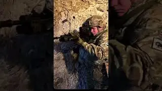 3 PWRR soldiers clearing rooms underground.