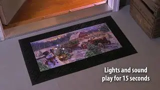 Tree Farm Door Mat with Lights & Music (41MBL2405) from Evergreen Flag
