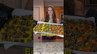 Bell pepper nachos! A great low carb appetizer recipe 🫑🧀 #bellpepperrecipe #nachos #lowcarb