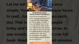 Read 10 Pages a Day  Simple English for Beginners #easyenglisheveryday #beginnerenglish