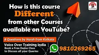 How is this course different from other voice over trainings available Free of cost on YouTube?