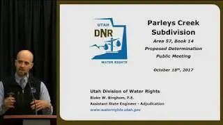 Water Rights Adjudication - Parleys Creek Subdivision 57-14