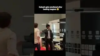 gueksh gets emotional after beating magnus 😲#chess #gukesh #magnuscarlsen #viralshorts #news