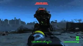 Fallout 4 - Wounding Automatic Laser Shotgun VS Mirelurk Queen (Old Survival Difficulty)