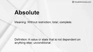Absolute Meaning