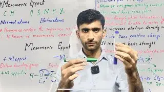 Mesomeric effect | types of mesomeric | + M effect | with concept | by Yaqeen Ali