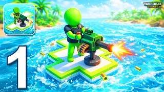 War of Rafts: Crazy Sea Battle - Gameplay Walkthrough Part 1 - Raft Army Ocean Survival (Android)