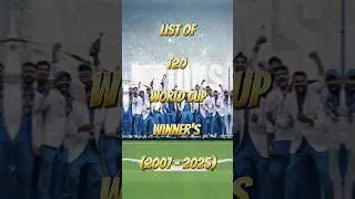 List Of T20 World Cup Winners (2007- 2025) #shorts #trending #viralshort #cricket #t20worldcup