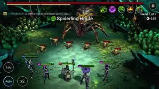RAID:shadow legends Spider 20 speed run, double coldheart feat kymar
