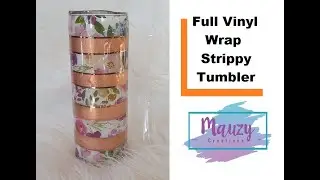 [182] Full vinyl wrap / strippy tumbler with bronze foil