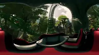 360 / VR Video Dinosaur Roller Coaster Experience - Jurassic World Virtual Ride