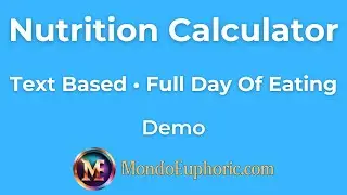 Nutrition Calculator (Text Based) -  Full Day Of Eating