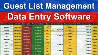 Event Guest List Management in Excel | Schedule Planning using Excel | Advanced Excel #exceltutoring