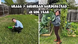 One Year Garden Transformation! Spring Backyard Garden Tour with Before Photos