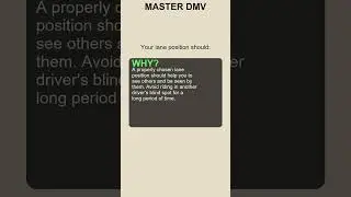 Your lane position should