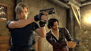Leon and Luis Cabin Fight - NO DAMAGE - Resident Evil 4 Remake - It's Game Time!