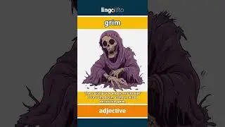 🇬🇧 Grim Meaning : Flash Card : Learn English Vocabulary