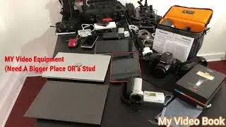 My Video equipment, Gimbals, cameras, power bank, laptops, tablets, smartphones, headphone, charger