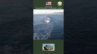 AAV-P7/A1  - Assault Amphibious Vehicles Beach Landing of  US Marine Corps #defence #military