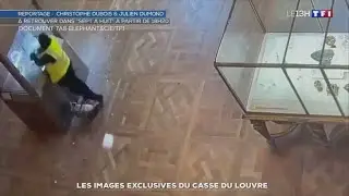 New surveillance video show thieves pull of heist inside the Louvre