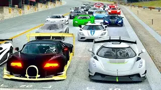 Bugatti Veyron GTR vs Koenigsegg Hypercar at Nordschleife