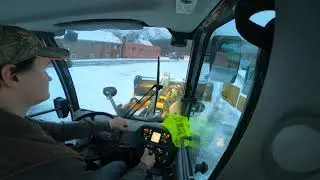Snow plowing Case 221f and 10ft Kage SnowFire