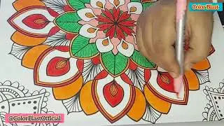 Amazing Color Combinations For Mandala | Coloring ASMR | Satisfying Coloring @ColorBlastOfficial
